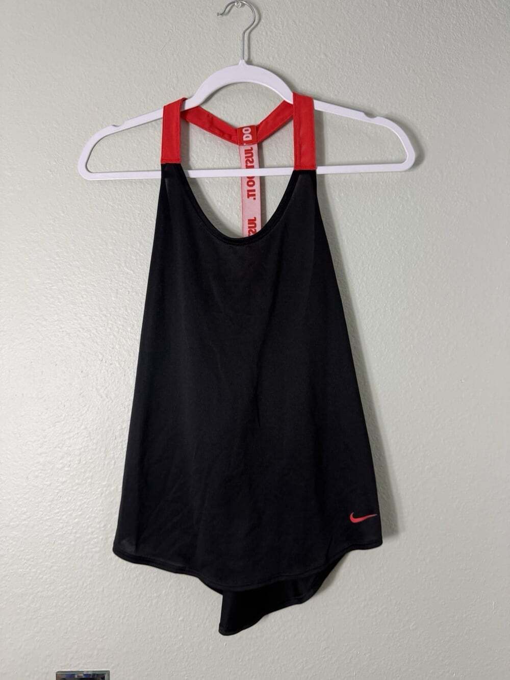 Nike Dri-Fit Women’s Open Racerback Tank Top - Black Orange/Red Size Small